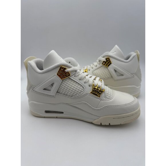 Size 7 - Air Jordan 4 Retro Metallic Gold (Women's) - Picture 5 of 11